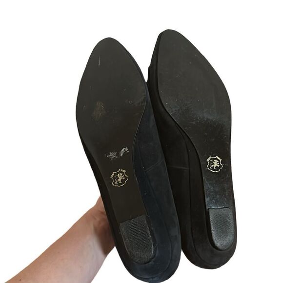 John Romain Courtney Leather Upper Pointed Black Suede Loafer size 10 - 10B - Picture 6 of 7